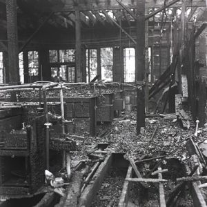 California Hall on the Vermont Avenue after an unexplained blaze on Jan. 3, 1929