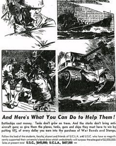Wartime advertisement in the Daily Bruin