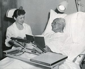 Frederic Stoetzel, the first patient operated upon at the UCLA Hospital, 1955