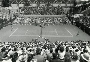 Tennis “demonstration” competition during the 1984 Olympics in the newly constructed Los Angeles Tennis Center