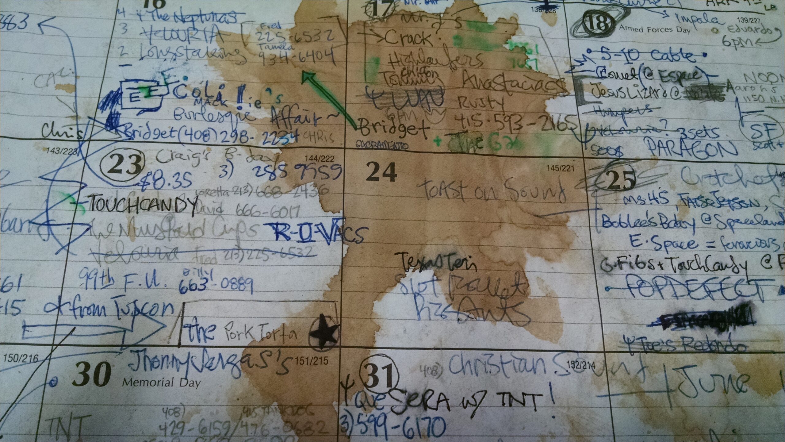 Bar calendar