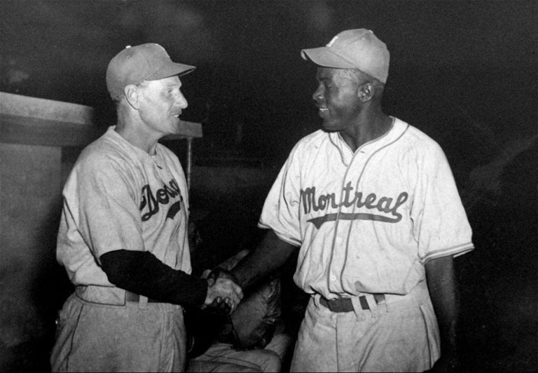 Jackie Robinson and Leo Durocher - 1947