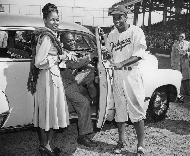 Rachel and Jackie Robinson with Bill Bojangles Robinson - Rookie of the Year