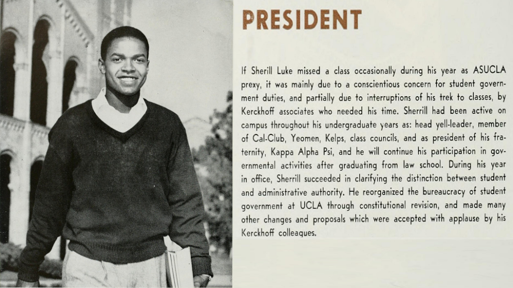Sherril Luke '50 - 1950 Yearbook - Student Body President