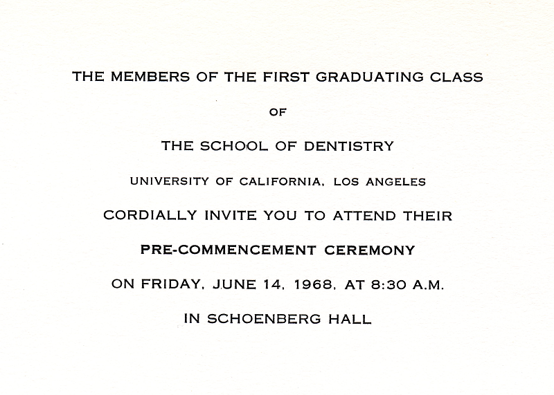 First Dental Class Invitation