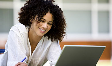 woman with laptop