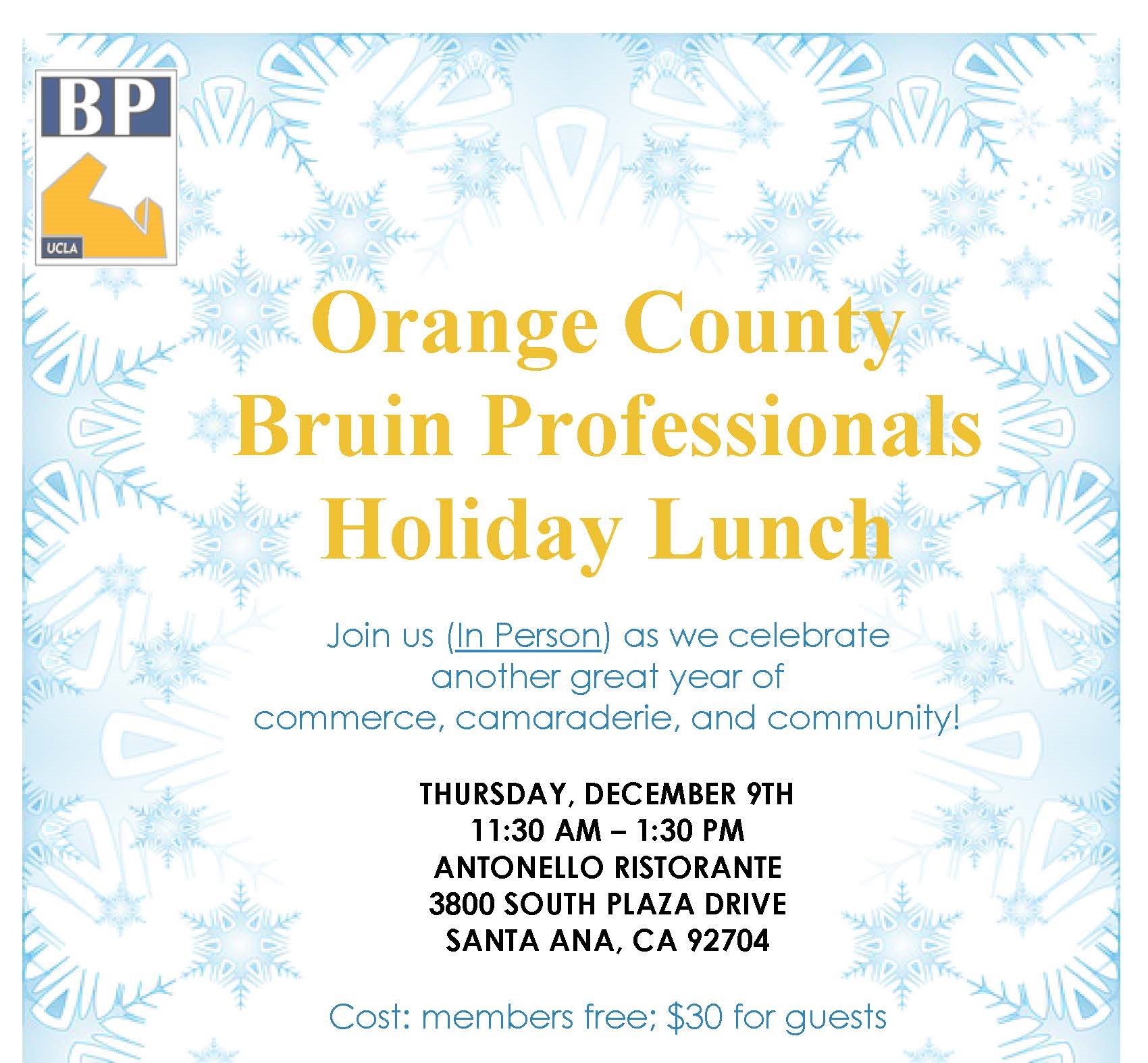 Orange County Bruin Professionals Holiday Lunch