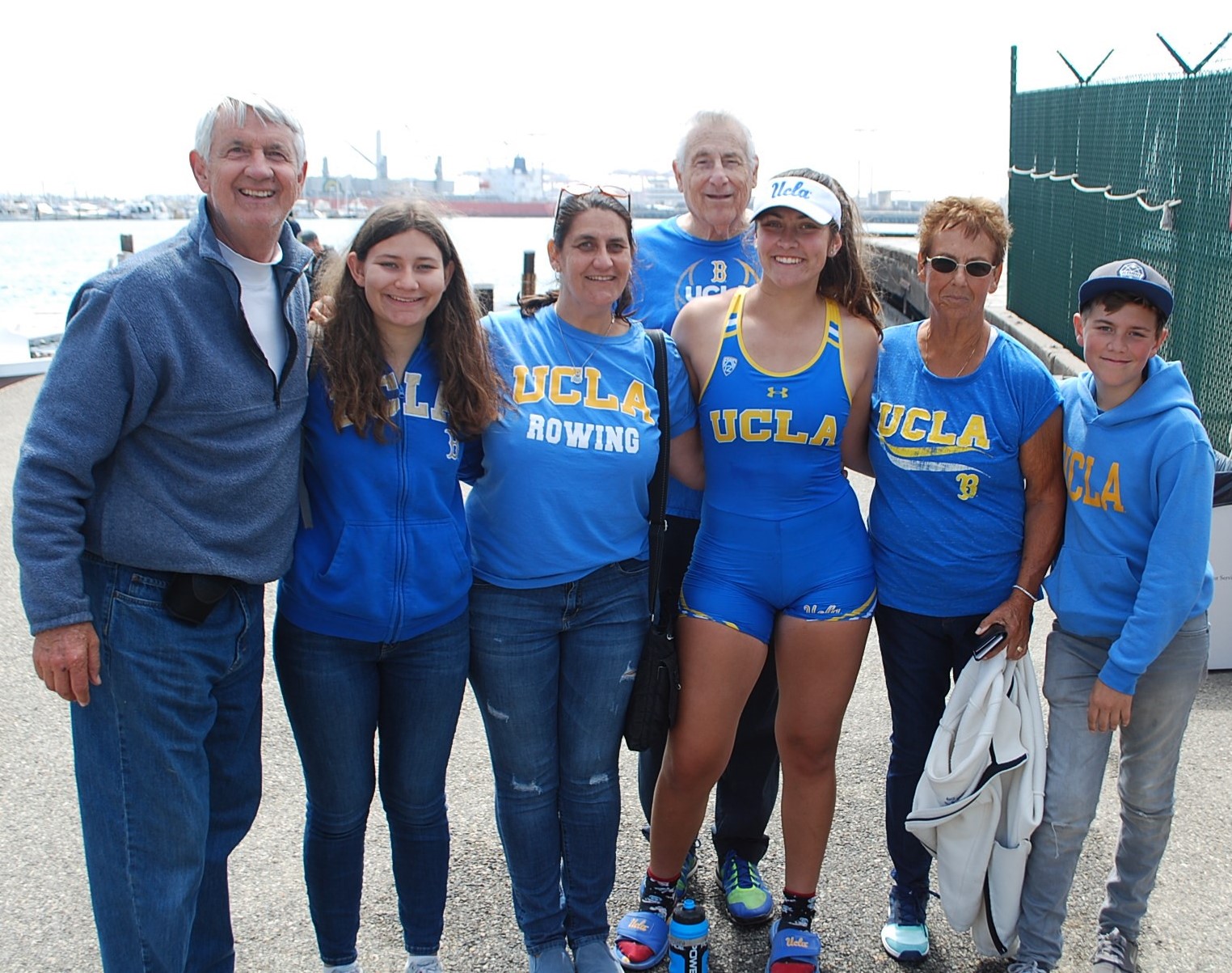 Joseph McCord (Kelly’s father-in-law), Claire McCord (Kelly’s daughter), Kelly Drogin McCord '91, Glen Drogin, Kaylee McCord '21, Lorrie Drogin, Joe McCord (Kelly’s son)