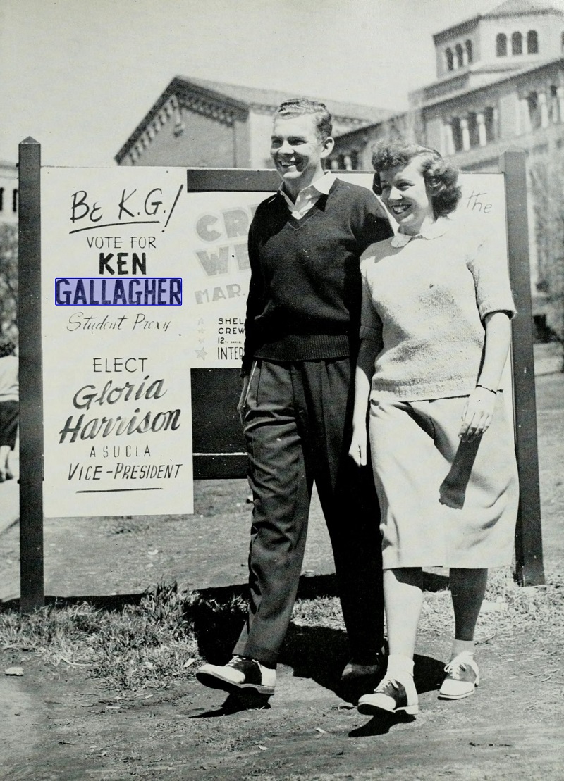 Ken Gallagher campaigning for student body president