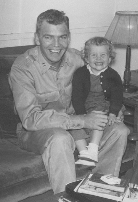 Ken Gallagher and daughter, BJ, age 2 - Tachikawa, Japan, 1951