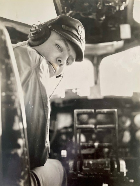 Ken Gallagher in cockpit