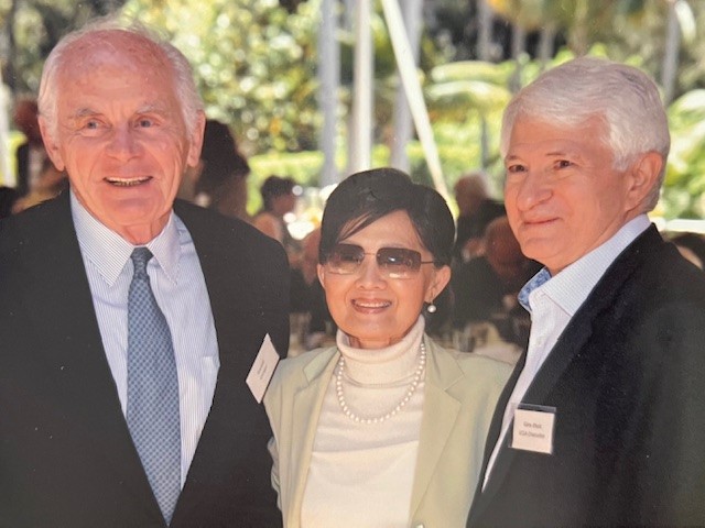 Gerald F. Corrigan '63, MBA '66, and Wife, Virginia, With Chancellor Block, May 2011