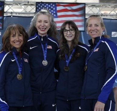 Amanda Clarke - Relay Team With Medals