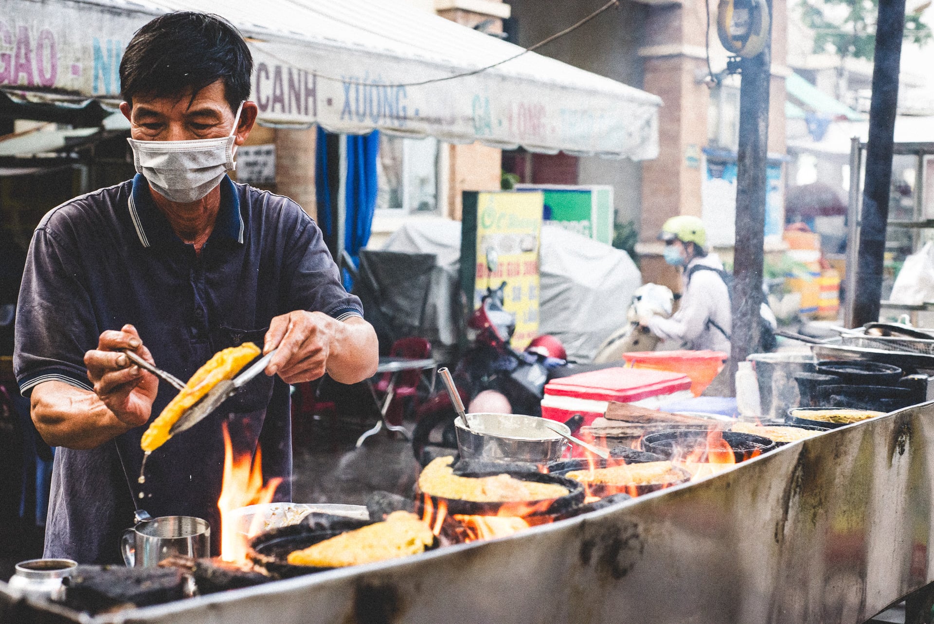 Bánh Xèo Street Vendor in Ho Chi Minh City by Hon Hoang