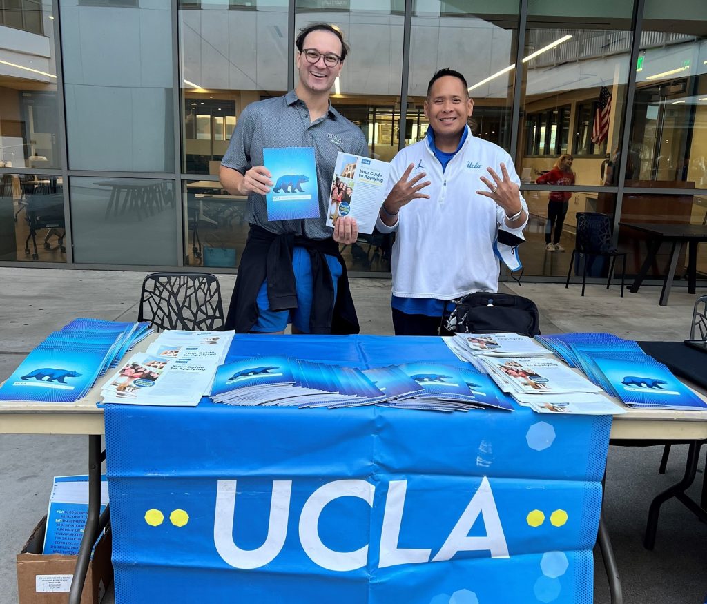 Volunteers at college fair