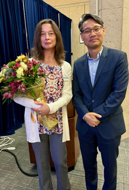 Past recipients, Professors Anastassia Alexandrova, Chemistry & Biochemistry (2023) and Professor David D. Kim, European Languages & Transcultural Studies (2024)