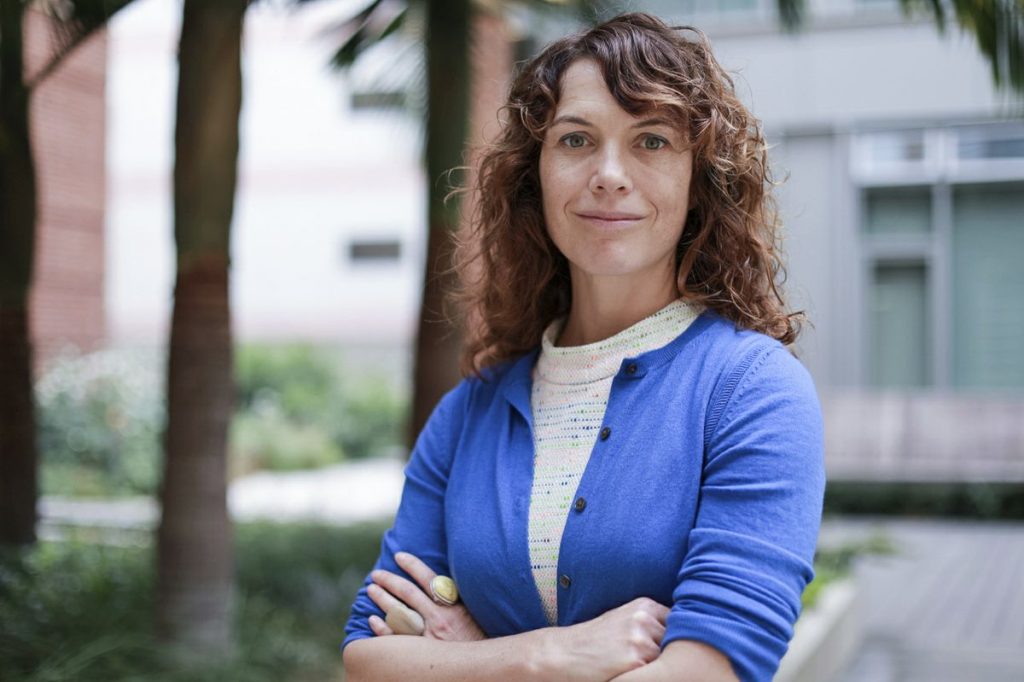 Professor Amy Rowat, Integrative Biology & Physiology, recipient of the 2025 Gold Shield Faculty Prize