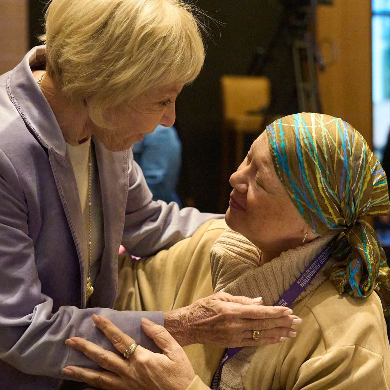 Founder Agi Hirshberg with patient