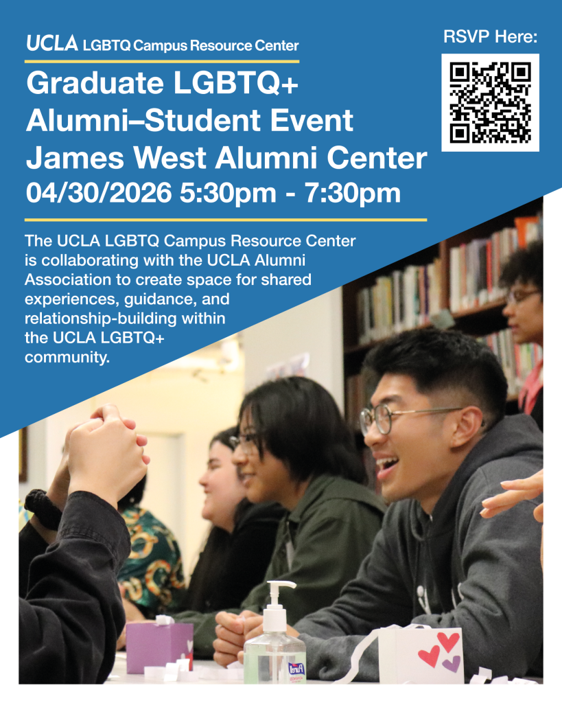 Graduate LGBTQ+ Alumni–Student Event flyer