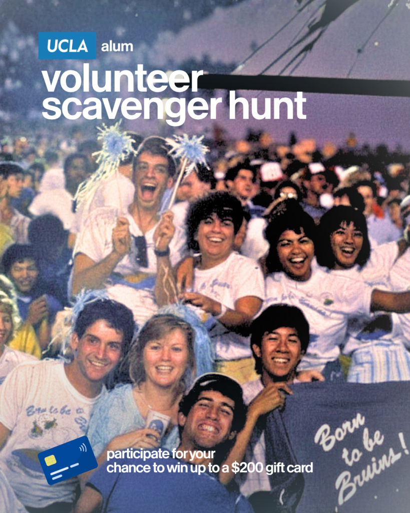Vintage photo of people at a UCLA event.